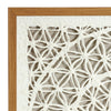 Handmade Framed Natural Rice Paper and Linen Wall Decor, Cream - 23.5"x23.5"